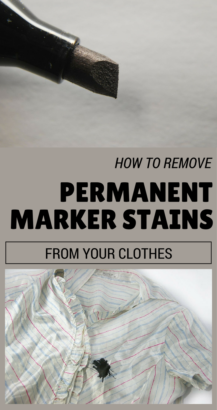 How To Remove Permanent Marker Stains From Your Clothes ...