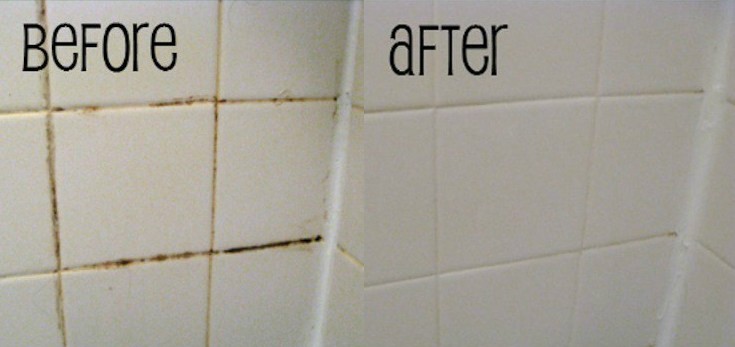 Clever way to keep bathroom tiles sparkling clean
