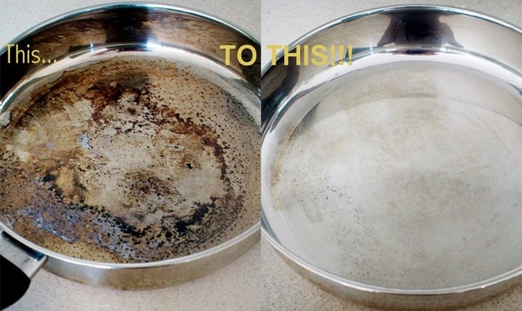 Simple trick that helps you to quickly clean burned pots
