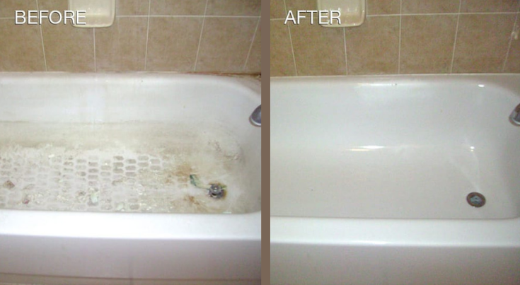 Fearful Cleaning Team For A Stain-Free Bathtub (No Rust And Yellow Stains)