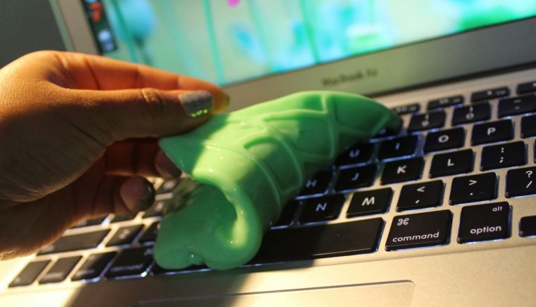 DIY Cleaning Slime To Remove Dirt, Dust And Crumbs Out Of A Keyboard And Other Small Crevices